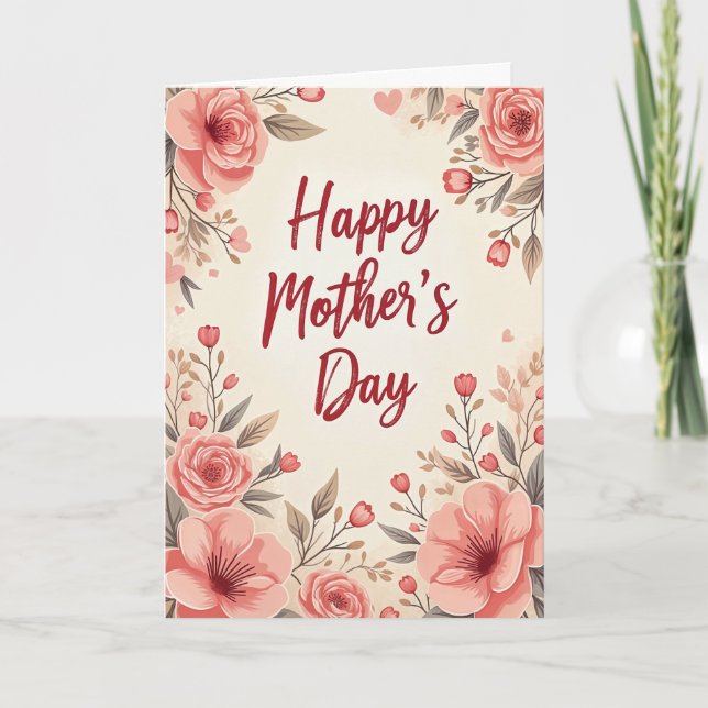 Mom, You Mean the World Mother's Day Card Karte (Vorderseite)