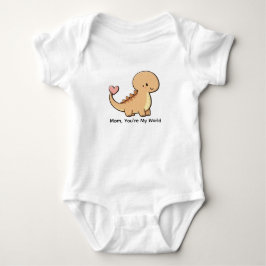 Mom, You’re My World, Bronto Dino Bodysuit  Baby Strampler
