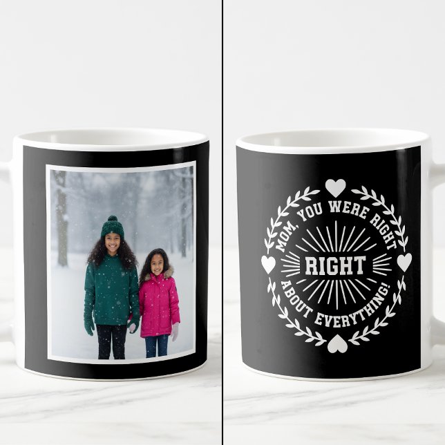 Mom You Were Right Funny 1 Photo Keepsake black  Kaffeetasse (Von Creator hochgeladen)