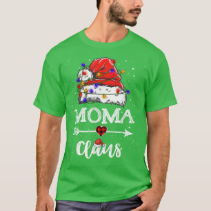 Moma Claus Christmas Light Pajama Familie Matching T-Shirt