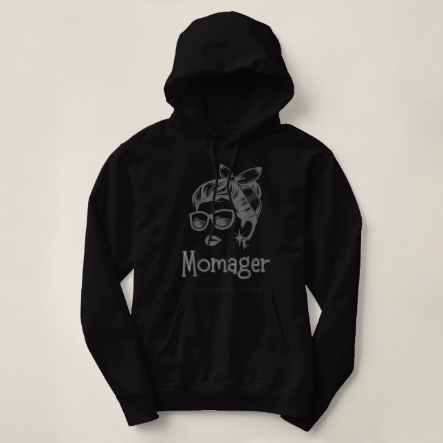 Momager Retro Style Drama Mama Hoodie (Design vorne)