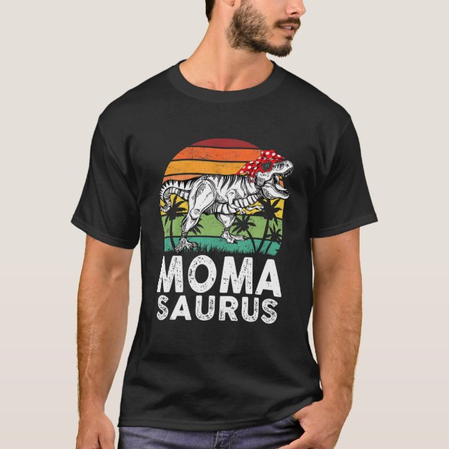 Momasaurus Funny T Rex Dinosaur Moma Saurus Famili T-Shirt (Vorderseite)