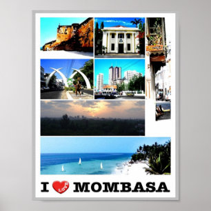 Mombasa - Kenia - I Liebe - Poster
