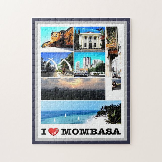 Mombasa - Kenia - I Liebe - Puzzle (Vertikal)