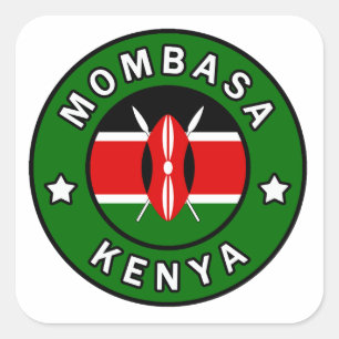 Mombasa Kenia Quadratischer Aufkleber