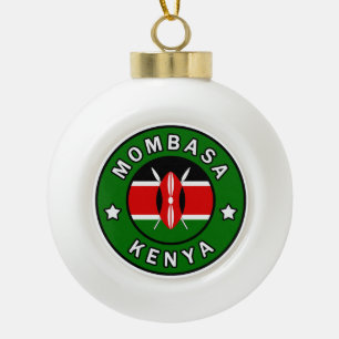 Mombasa Kenya Keramik Kugel-Ornament