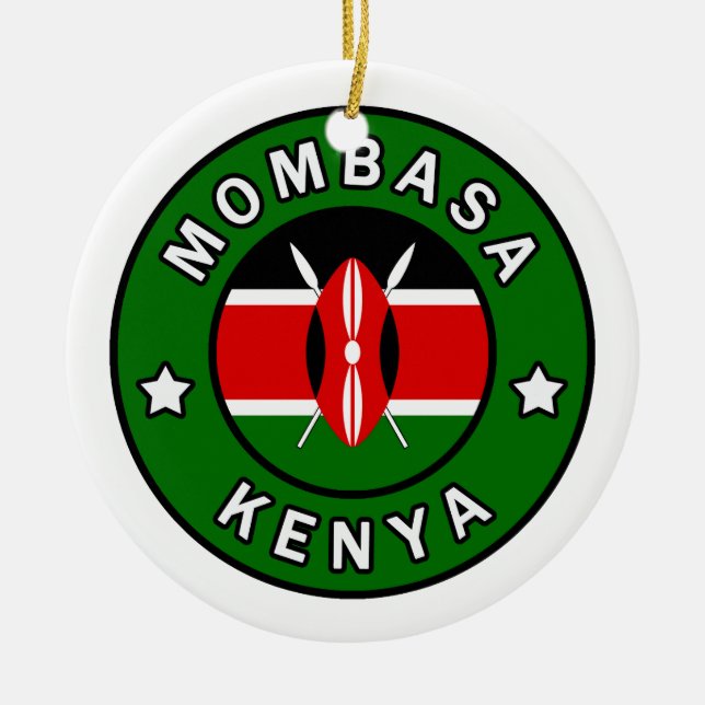 Mombasa Kenya Keramik Ornament (Vorne)