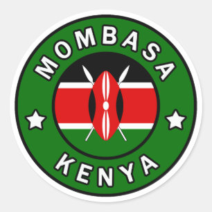 Mombasa Kenya Runder Aufkleber