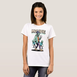 Mombie Durch Koffein Angetrieben Lustiges Mütterle T-Shirt