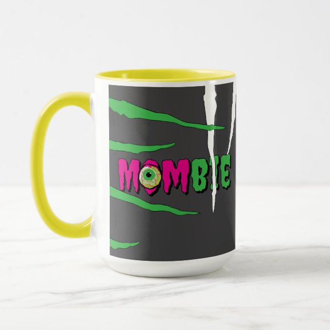 MOMbie Ghoulishly Fun Funny Halloween Tasse (Links)