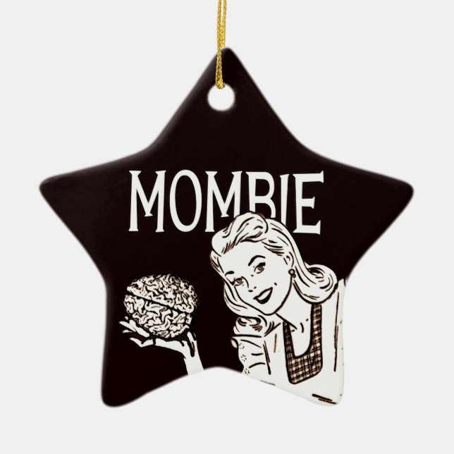 Mombie Retro Zombie Keramik Ornament (Vorne)