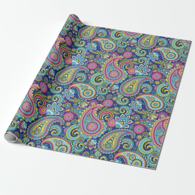 MomCat.org Paisley-Wrapierpapier Geschenkpapier (Ungerollt)