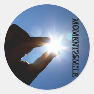 MOMENT2SMILE Grosser Rundaufkleber Runder Aufkleber
