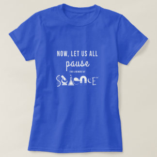 Moment des Wissenschafts-Blau-T - Shirt