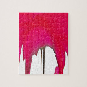 Moment erobert: Eine Rote Rose Petal Elegance Puzzle