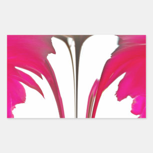 Moment erobert: Eine Rote Rose Petal Elegance Rechteckiger Aufkleber