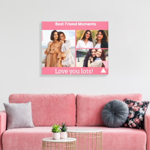 Momente des besten Freundes Foto-Collage – Persona Leinwanddruck