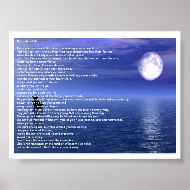 Momente im Leben Poster (Vorne)