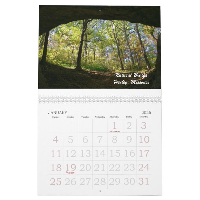 Momente in Missouri Kalender (Jan 2026)