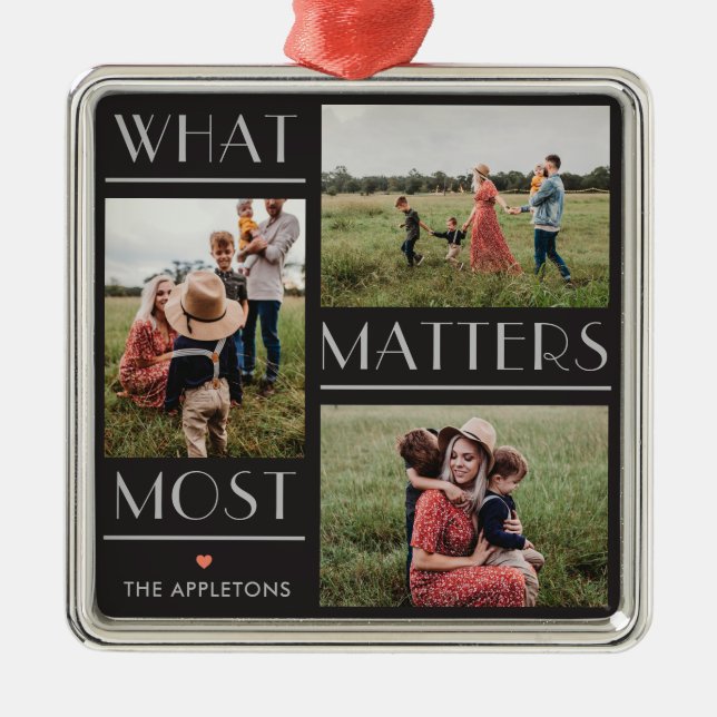 Momente Matter Personalisierte Foto Ornament (Vorne)