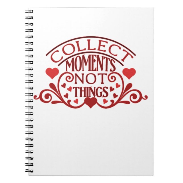 Momente sammeln, nicht Dinge Notizblock (Vorderseite)