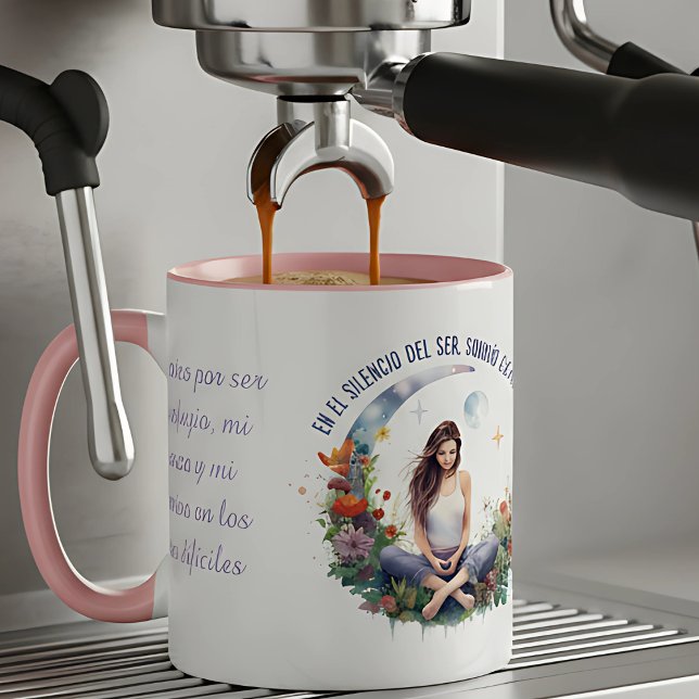Momentos de calma tasse (Espresso para mujer que medita, practica Yoga, un regalo para ella que es especial, personalizable)