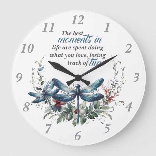 Moments in Time Große Wanduhr (Vorderseite)