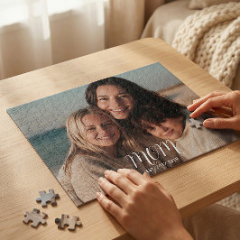 MomEstablished Modern Script Photo Puzzle