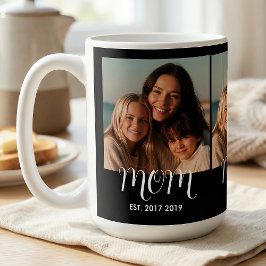 MomEstablishedScript Black 3 Photo Kaffeetasse