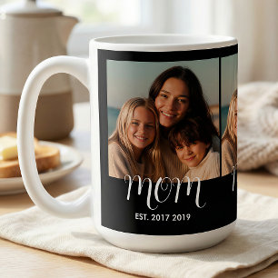 MomEtablierteSchrift Schwarz 3 Foto Kaffeetasse