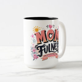 Momfulness achtsame Mutterschaft-Typografie Zweifarbige Tasse