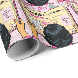 Momfulness-Kochbuch Niedliche Comic-Kunst Geschenkpapier