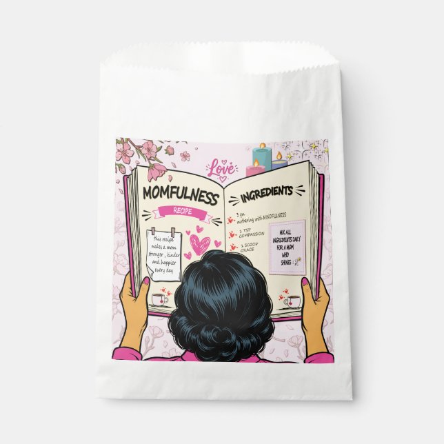 Momfulness-Kochbuch Niedliche Comic-Kunst Geschenktütchen (Vorderseite)