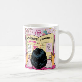Momfulness-Kochbuch Niedliche Comic-Kunst Kaffeetasse