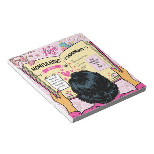 Momfulness-Kochbuch Niedliche Comic-Kunst Notizblock