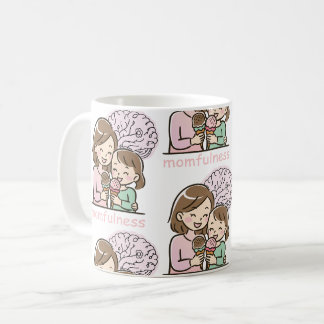 Momfulness Süße Mutter-Tochter-Eiscreme-Muster Kaffeetasse