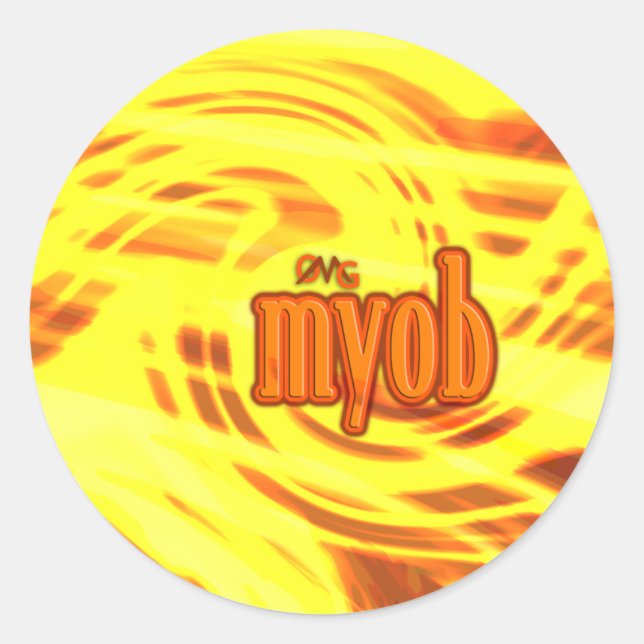 MOMG! RUNDER AUFKLEBER (Vorderseite)