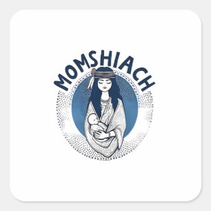 Momhiach Juden Hanukkah 2025 Mama Juden Quadratischer Aufkleber