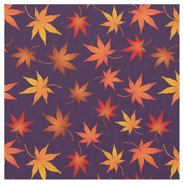 Momiji Pattern - Japanisches Ahornblatt im Herbst Stoff (Nahaufnahme)