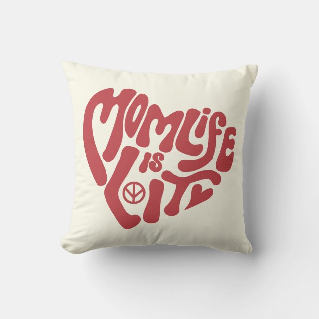 Momlife is Lit Funny Mütter Mama Day Kissen (Vorderseite)
