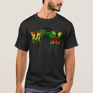 Momlife Messy Hair Bun Weed Frauen Muttertag T-Shirt