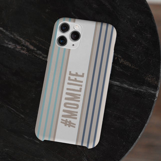 Momlife türkis blau und beige Case-Mate iPhone hülle (Von Creator hochgeladen)