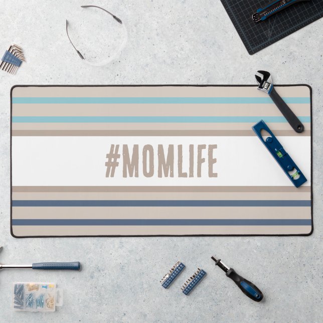 Momlife türkis blau und beige schreibtischunterlage (Desk Mat #momlife)