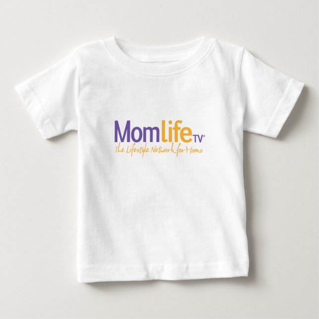 MomLifeTV® Baby-T-Shirt - weiß Baby T-shirt (Vorderseite)