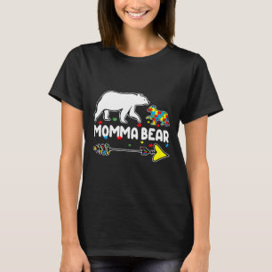 Momma Bear Autism Awareness Autistic T-Shirt
