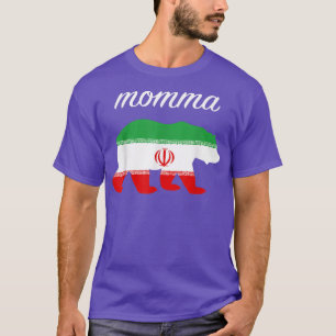 Momma Bear Iran Flag iranische Wurzeln T-Shirt