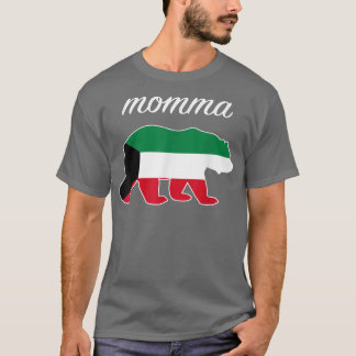 Momma Bear Kuwait Flag Kuwaiti Roots  T-Shirt