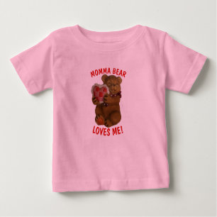 Momma Bear Lieben Me Teddy and Heart Baby T-shirt