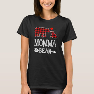 Momma Bear Red Buffalo Kariert Oma Bear Pajama T-Shirt