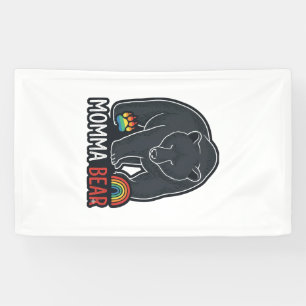 Momma Bear Regenbogen Vintage Gravur Shirt Design Banner